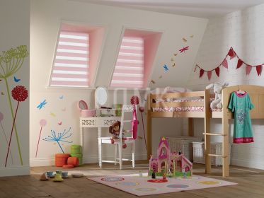 Рулонные шторы зебра СТАНДАРТ 4082 светло-розовый