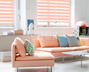 Рулонные шторы зебра СТАНДАРТ 4240 персик