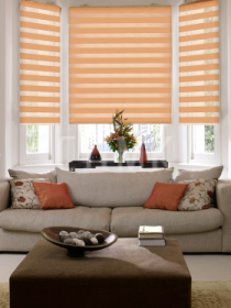 Рулонные шторы зебра СТАНДАРТ 2840 карамель